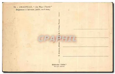 Deauville — La Plage Fleurie — Atrium, éditeur G. Arrand, Nantes — Verso
