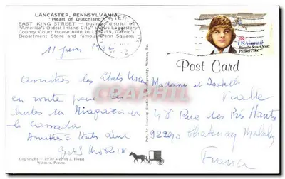Lancaster, Pensilvânia — Distrito comercial da East King Street — Editor: Melvin J. Horst — Verso