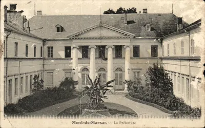 Bilhete postal antigo Mont de Marsan a prefeitura