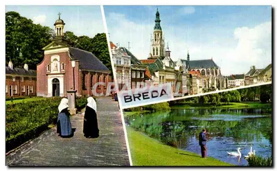 BRECA — Vista panorâmica com igreja e convento — Gebr. Spanjerberg N.V., Rotterdam
