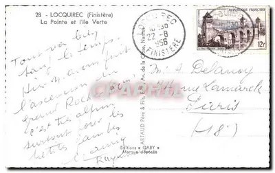 A Ponta e a Ilha Verde — Locquirec (Finistère) — Éditions Gaby — Verso