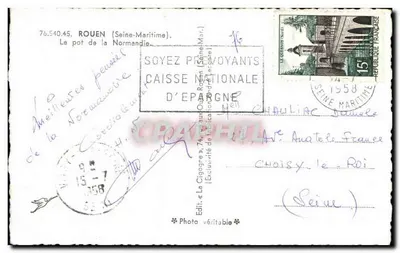 Rouen Le Pot — Van De Normandie — Uitgave Y. CAVÉ — Achterkant