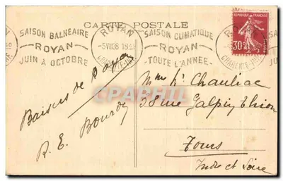 ROYAN (Ch.-Inf.) — La Grande Conche à l'Heure du Bain — SABY — Verso