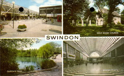 Swindon — Havalock Square, Holy Roode Church, Queen's Park, Brunel Plaza — A Salmon Cameracolour