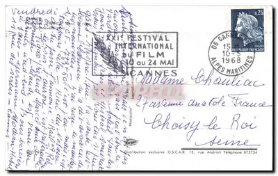 Port de Cannes — Festival International du Film — éditeur Photocolor — Rewers