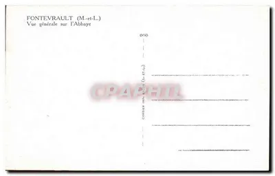Fontevrault (M-et-L) — Allgemeiner Blick auf die Abtei — Coubier Imp. (S.-et-L.) — Rückseite