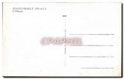 Fontevrault (M.-et-L.) — A Abadia — Editor Combier — Verso