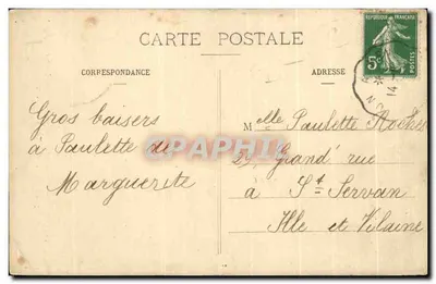 Ruine dell'Antica Abbazia di Fontainejean (Loiret) — vicino a St-Maurice-sur-Aveyron — editore non identificato — Verso