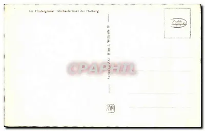 Viena I. Kohlmarkt — vista da rua com o Michaelertrakt da Hofburg no fundo — editor Gaule Autographisches, n° 35536 — Verso