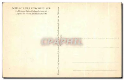 Sala de espelhos — Schloss Herrenchiemsee — Photo-Verlag Keereman & Stampf (Obs. Bayern) — Verso