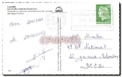 Święta Bernadetta Soubirous — Lourdes — Wydawnictwo YAN.P. CHAMBON — Rewers