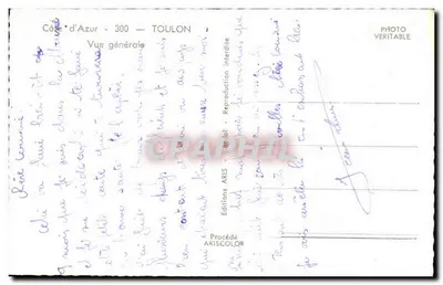 Toulon — Vista generale — Edizioni ARIS — Verso