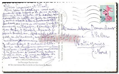 Podziemny Przejście w Elcée — Widok z Basenu i Nowych Bulwarów — Wydawca L. Chataigneau — Rewers