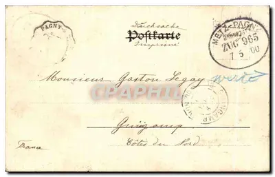 Bataille de St. Privat 18 Août 1870 — scène de combat avec les noms des officiers imprimés — éditeur Richter & Gerbar, Metz, n° 18218 — Verso