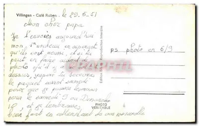 Villingen - Café Raben — editor Edition Brühl, número de série não visível — Verso