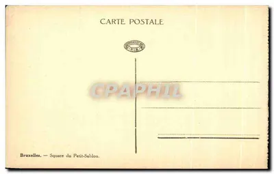 Praça do Petit-Sablon — Bruxelas — editor Correspondance Postale F.I.B. — Verso