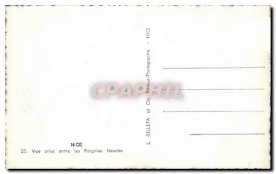 Nice — Widok z zachowanych pergol — L. Gilletta & Cie, Nice — Rewers