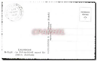 Le Puy-de-Dôme — aspect Est — édition G.d'O — Verso