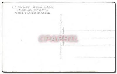 Beynac - Castello feudale di Castelnaud (XIII e XV secolo) — Les Arts Graphiques de la Gascogne, Toulouse — Verso