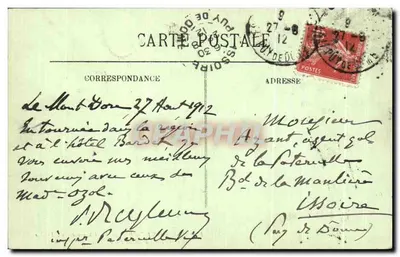 O Mont-Dore — As Chaminés do Diabo e a Vale do Mont-Dore — LL. — N° 174 — Verso
