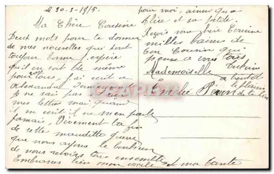 Due bambini in costume da soldato e da contadina — Boursiers de la Campagne 1914/1915 — editore non identificato, n° 50 — Verso
