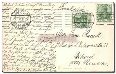 Fontanna i kościoł — Dresden — Trinks & Co., Leipzig-St. Nr 3 — Rewers