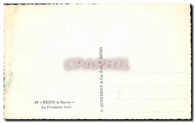 Reims — A Fontaine Subé — A. Quentin & Cie — Verso