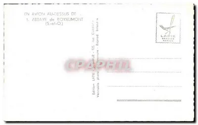 Abbaye de Royaumont — widok z lotu — Wydawnictwo Lapie — Rewers