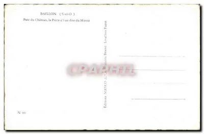 Baillon (S.-et-O) — Parco del Castello, la Piscina detta del Specchio — Edizioni MARCO, N° 10 — Verso