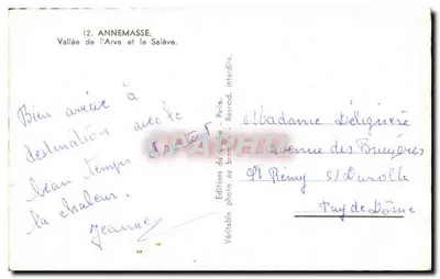 Annemasse — Dolina Arwy i Salève — Éditions du Globe, Paryż — Rewers