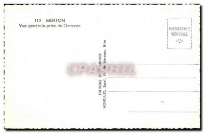 Menton — Ogólny widok z Garavan — Wydawnictwo Sztuki Munier — Rewers