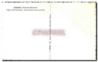 Saintes (Charente-Maritime) — Chiesa di Saint-Eutrope — Daniele nella fossa dei leoni — Verso