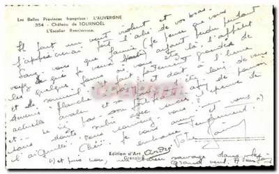 Castelo de Tournœl — L'Escoller Renascentista — Edição de Arte Grenoble — Verso