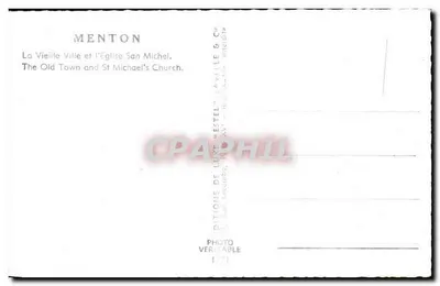 Menton — Stara Miasto i Kościół św. Michała — Wydawca Estel — Rewers