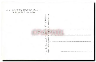 Abpia Hautecombe — Jezioro Bourget (Savoja) — Wydawnictwo Art YVON, Paryż — Rewers