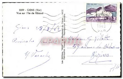 Vista da ilha de Ribaud — Giens (Var) — Les Editions "MAR" — Verso