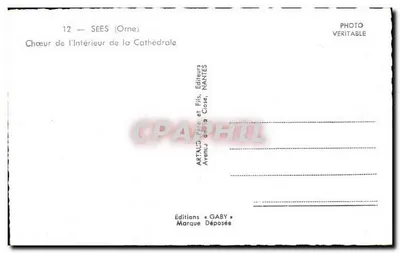 Wnętrze katedry w Sées (Orne) — Ołtarz — Éditions Gaby — Rewers