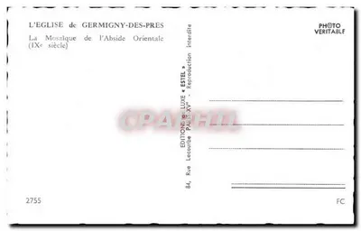 Die Kirche von Germigny-des-Prés — Die Mosaik der Ostapsis (9. Jahrhundert) — Estel Luxus-Editionen — Rückseite
