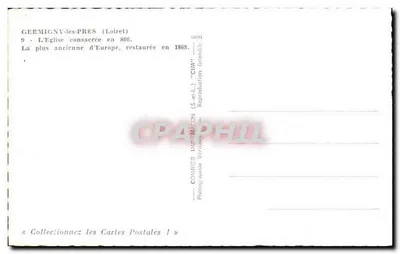 Germigny-lès-Prés — Katedra z roku 806, najstarsza w Europie — Combier (Loiret) n°9 — Rewers