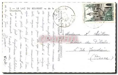 Lac du Bourget — vu de la Chambotte — Éditions Photographiques JANSOL (Savoie) — Achterkant
