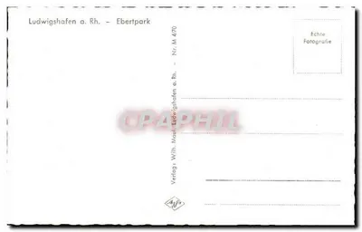 Ludwigshafen a. Rh. — Parque Ebert — Verlag Wilh. Maul, Nr. M 470 — Verso
