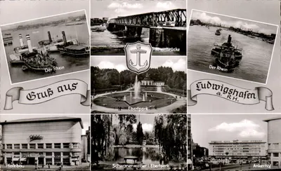 Ludwigshafen a.R.H. — vista panorâmica — Verlag Wilh. Maul, Ludwigshafen a.Rh.