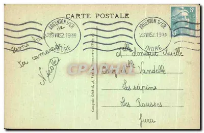 Crozant — Uma das Torres das Ruínas — Edição Perrine, Argenton-sur-Creuse — Verso