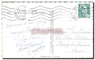 La Promenade des Anglais — Nice — Edities MAR — Achterkant