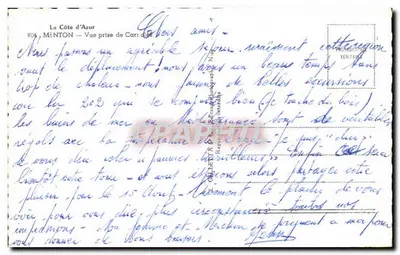 Menton — Widok z Carré — Fotograf Veritabile — Rewers