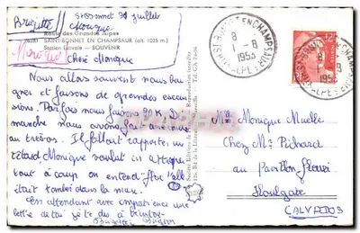 Saint-Bonnet-en-Champsaur — Souvenir de Saint Bonnet — Éditions de la littérature, Marseille — Verso