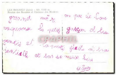Les Rousses (Jura) — Hameau des Rivières — Cim — Verso