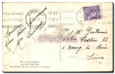 La Bourboule — Perspektywa na mosty rzeki Dordogne — Gd.O — Rewers