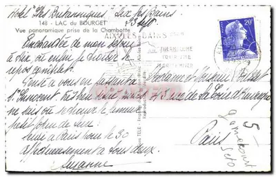 Jezioro Bourget — Widok panoramiczny z Chambotte — Jélé — Rewers