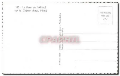 O Ponte do Abismo sobre o Chéran — alt. 95 m — Éditions TELE, Aix-les-Bains — Verso